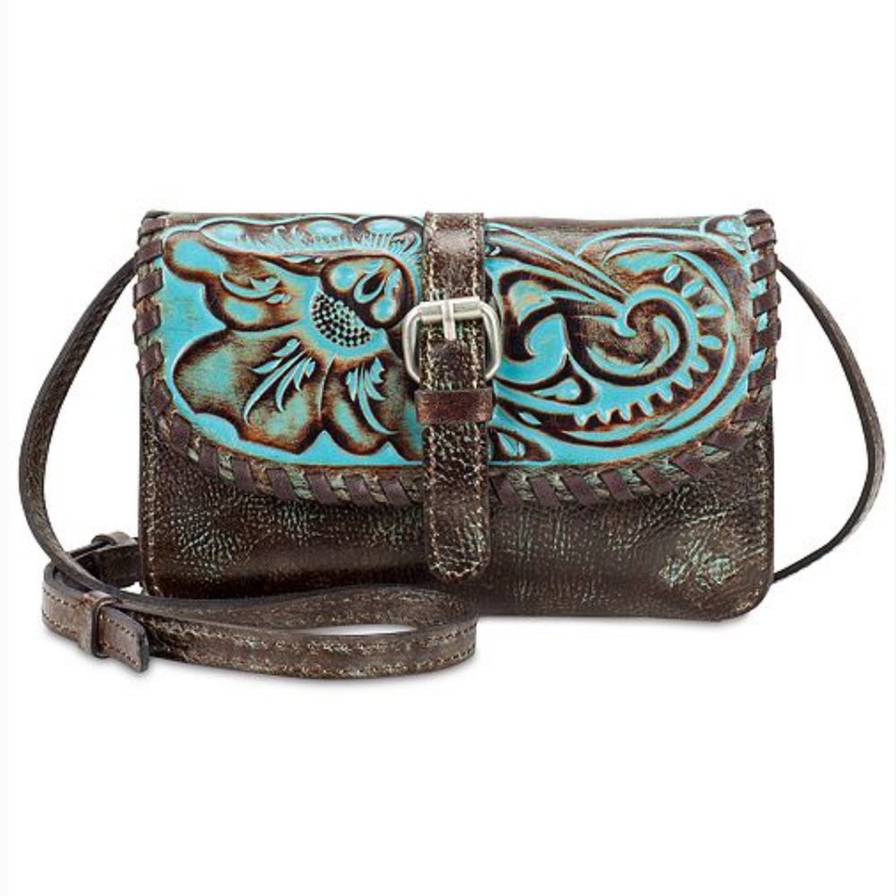 -🎀Patricia Nash Torri Tooled Turquoise Crossbody NWT